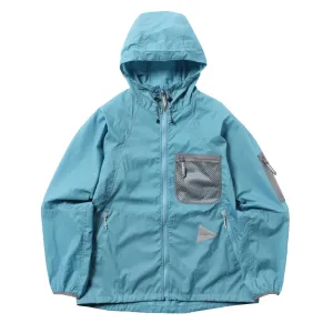 And Wander Breath Rip Hoodie Light Blue
