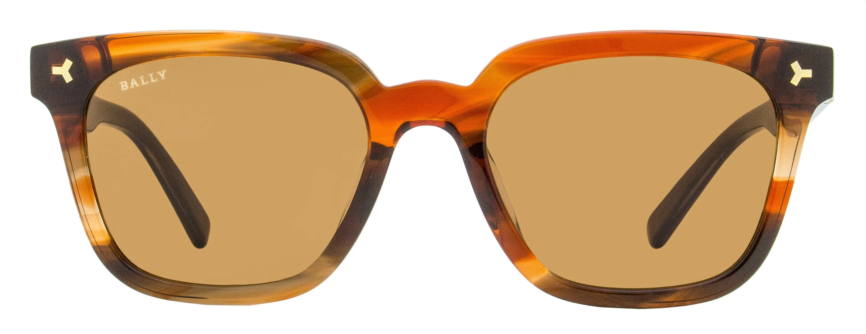 Bally Unisex Square Sunglasses BY0085H 50E Brown Melange 54mm
