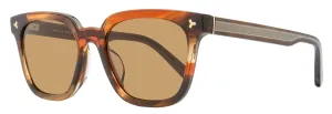 Bally Unisex Square Sunglasses BY0085H 50E Brown Melange 54mm