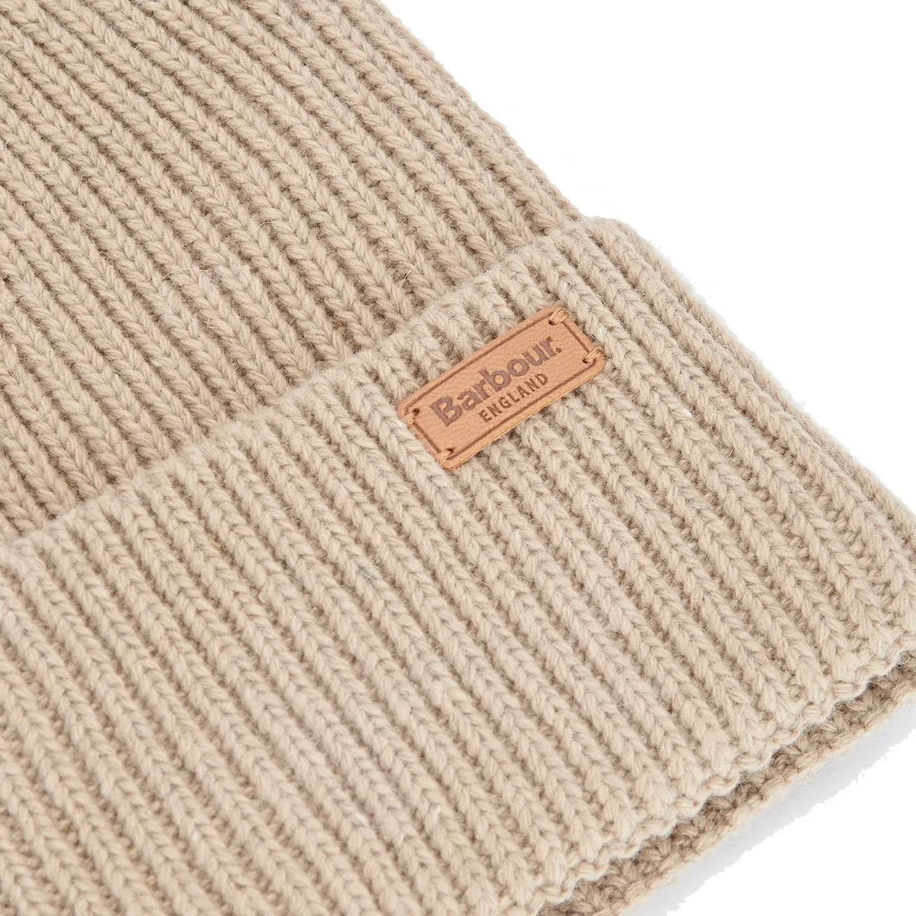 Barbour Amble Beanie Hat White Pepper