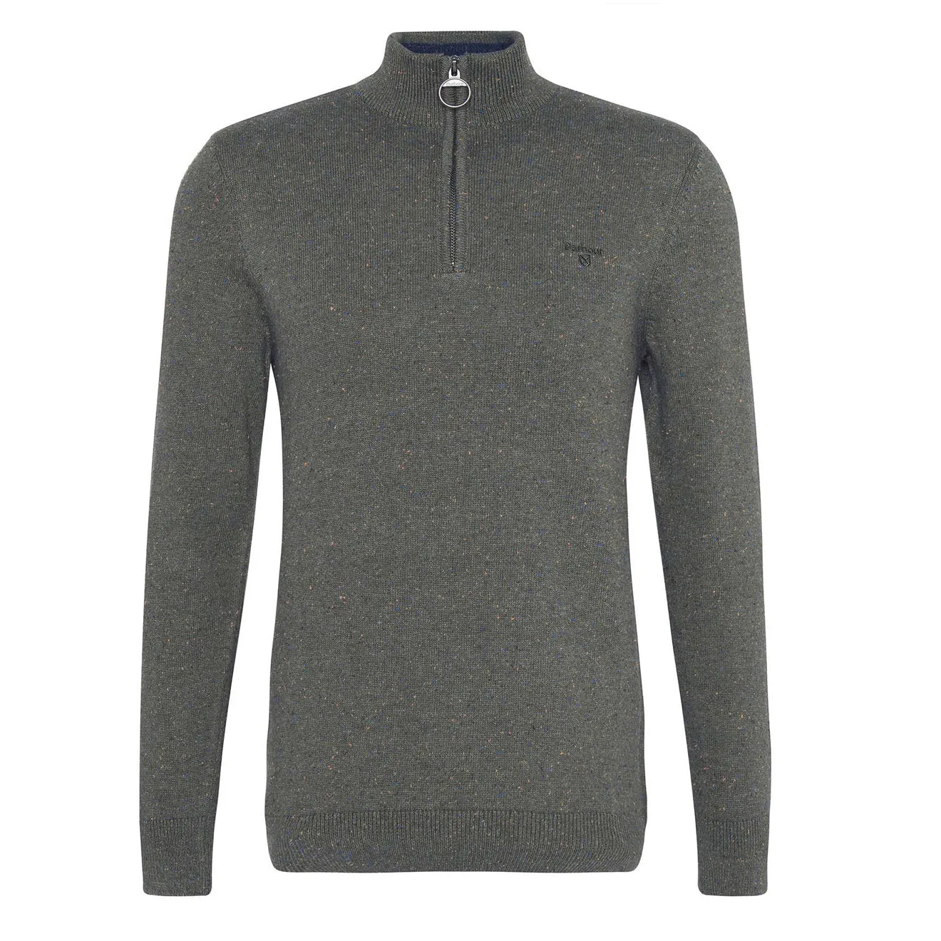 Barbour Cotton Tainsbury Half Zip Sweater Olive