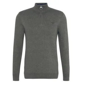 Barbour Cotton Tainsbury Half Zip Sweater Olive