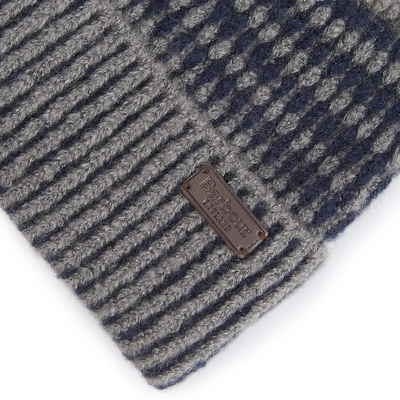 Barbour Harray Beanie Hat Blue Granite