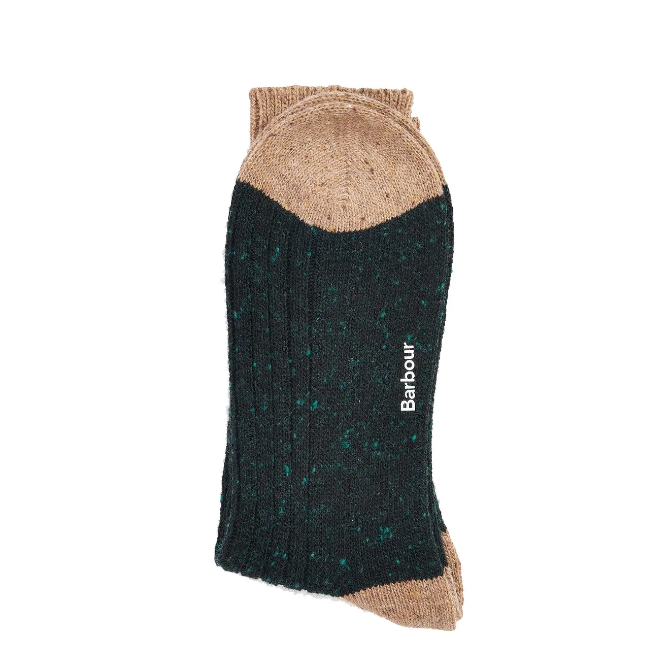 Barbour Houghton Socks Evergreen/Sandstone