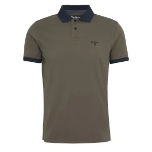 Barbour Lynmouth Tipped Tailored Fit Polo Shirt Uniform Green