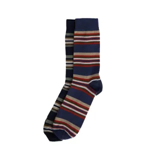 Barbour Summer Stripe 2 Pack Socks Multi Stripe Navy/Green