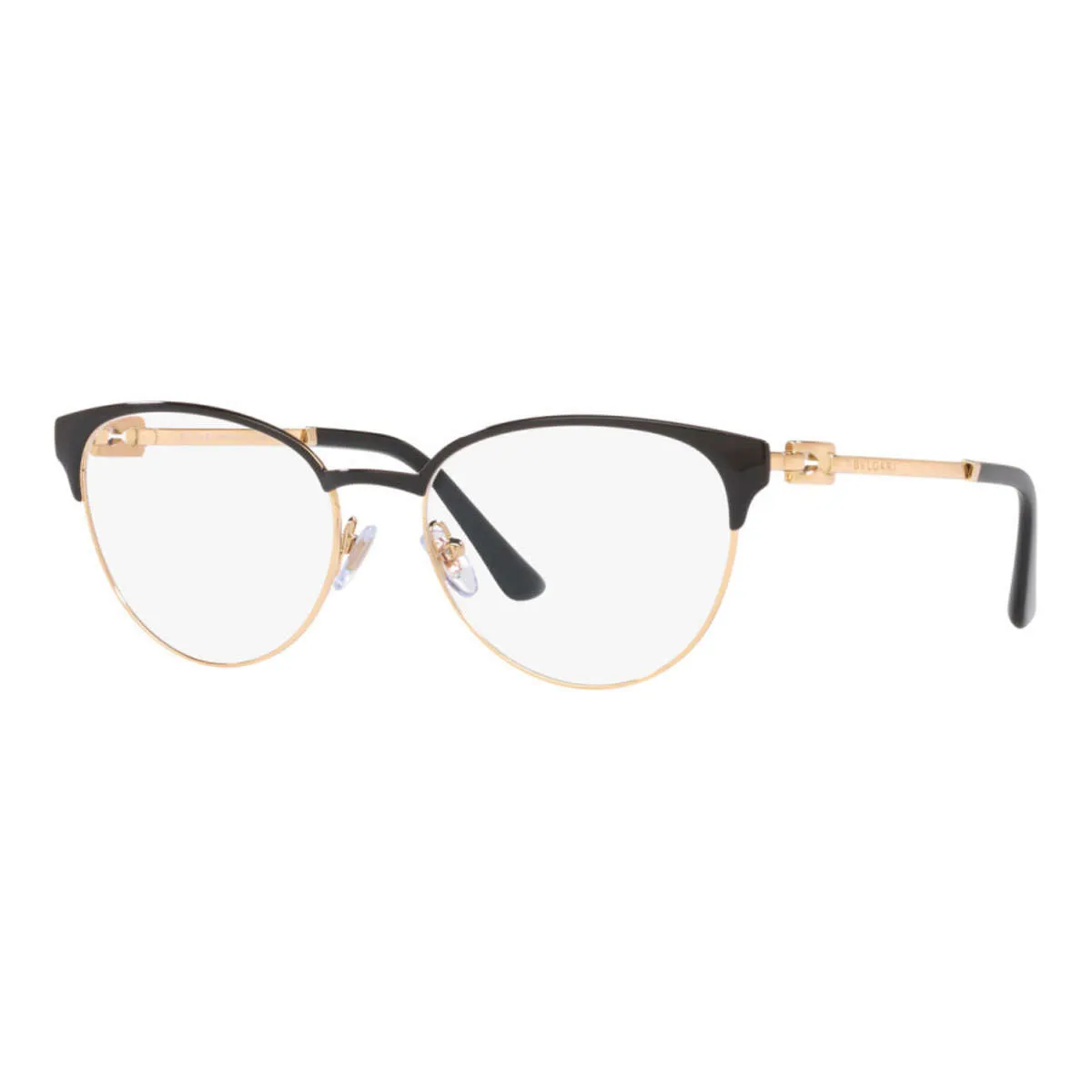 Bulgari Women's Opticals Rose Gold and Black 54mm Opticals