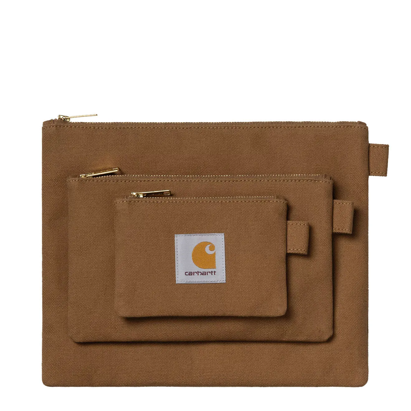 Carhartt WIP Canvas Pouch Set Hamilton Brown
