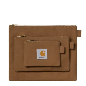 Carhartt WIP Canvas Pouch Set Hamilton Brown