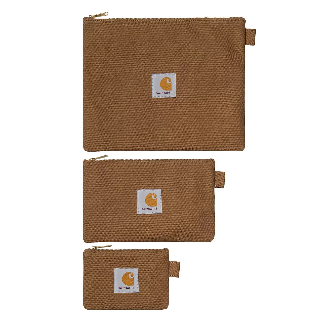 Carhartt WIP Canvas Pouch Set Hamilton Brown