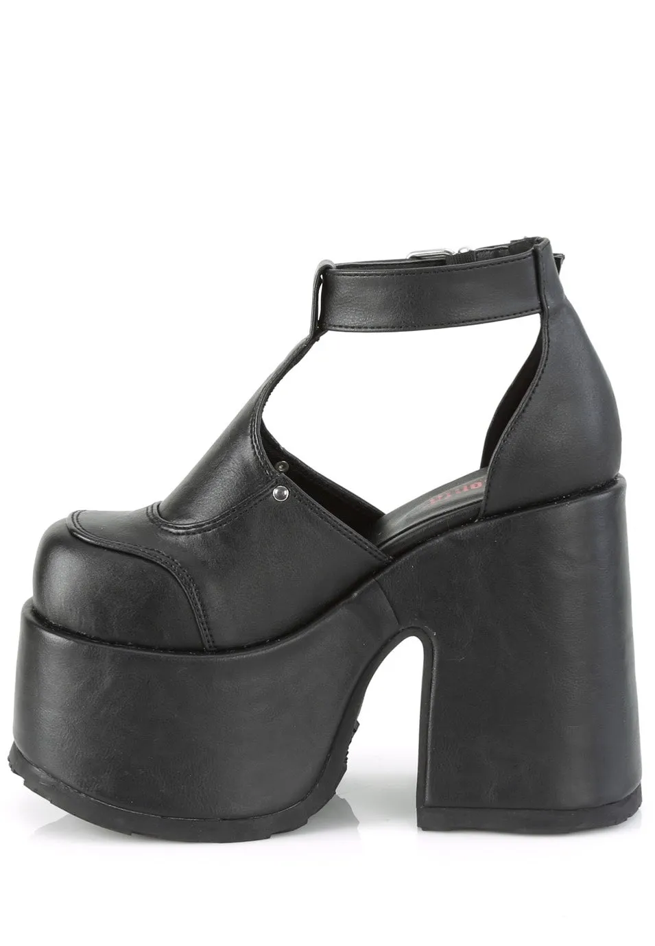 DemoniaCult - Camel 103 Black Vegan Leather - Heels
