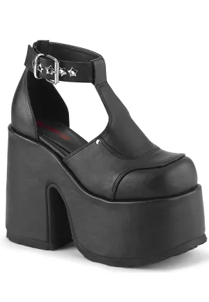 DemoniaCult - Camel 103 Black Vegan Leather - Heels