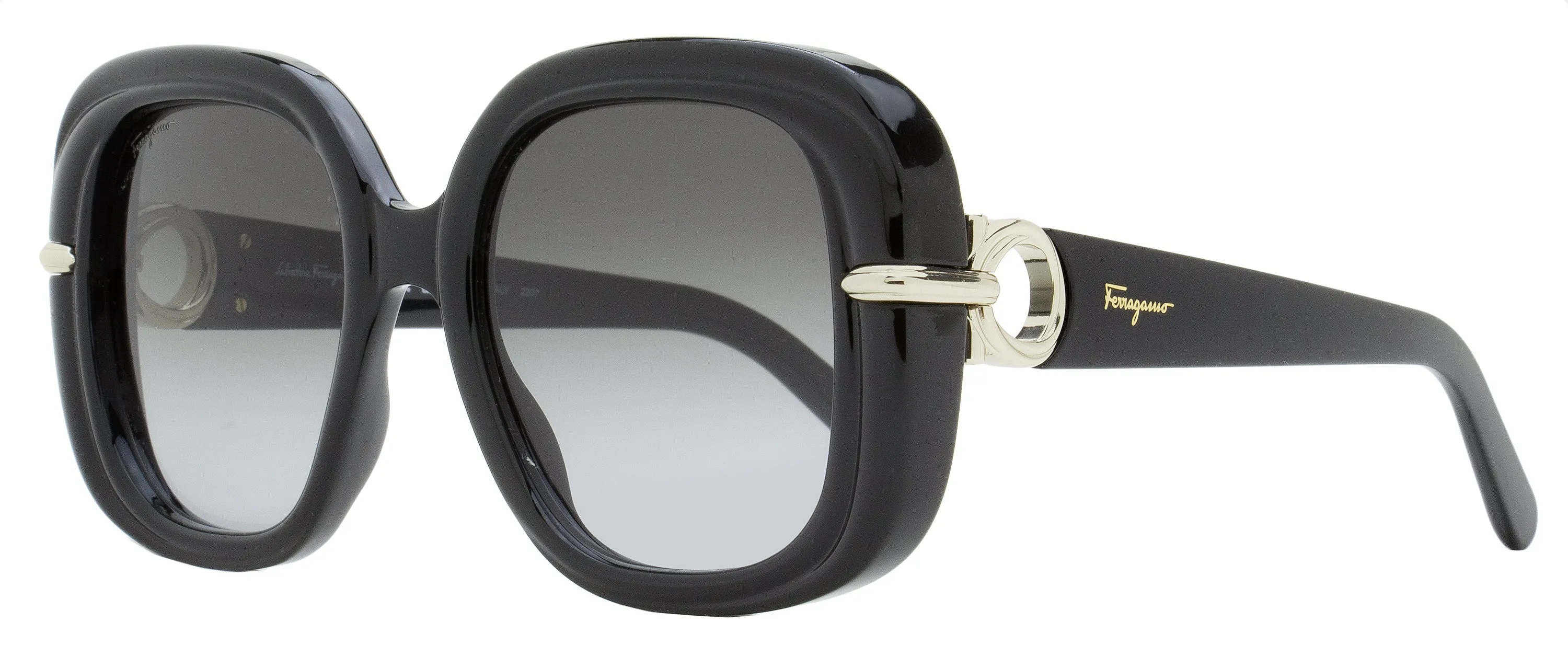 Ferragamo Women's Square Sunglasses SF1058S 001 Black 54mm