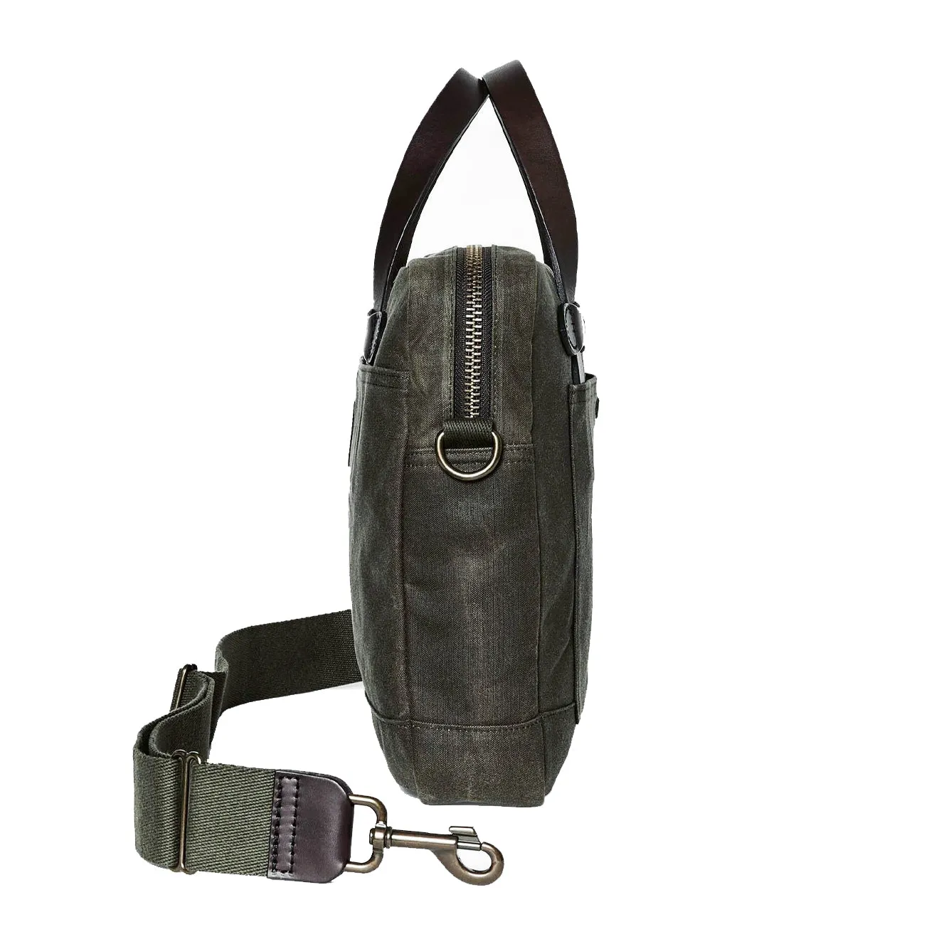 Filson Tin Cloth Compact Briefcase Otter Green