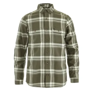 Fjallraven Ovik Lite Flannel Shirt Laurel Green / Chalk White