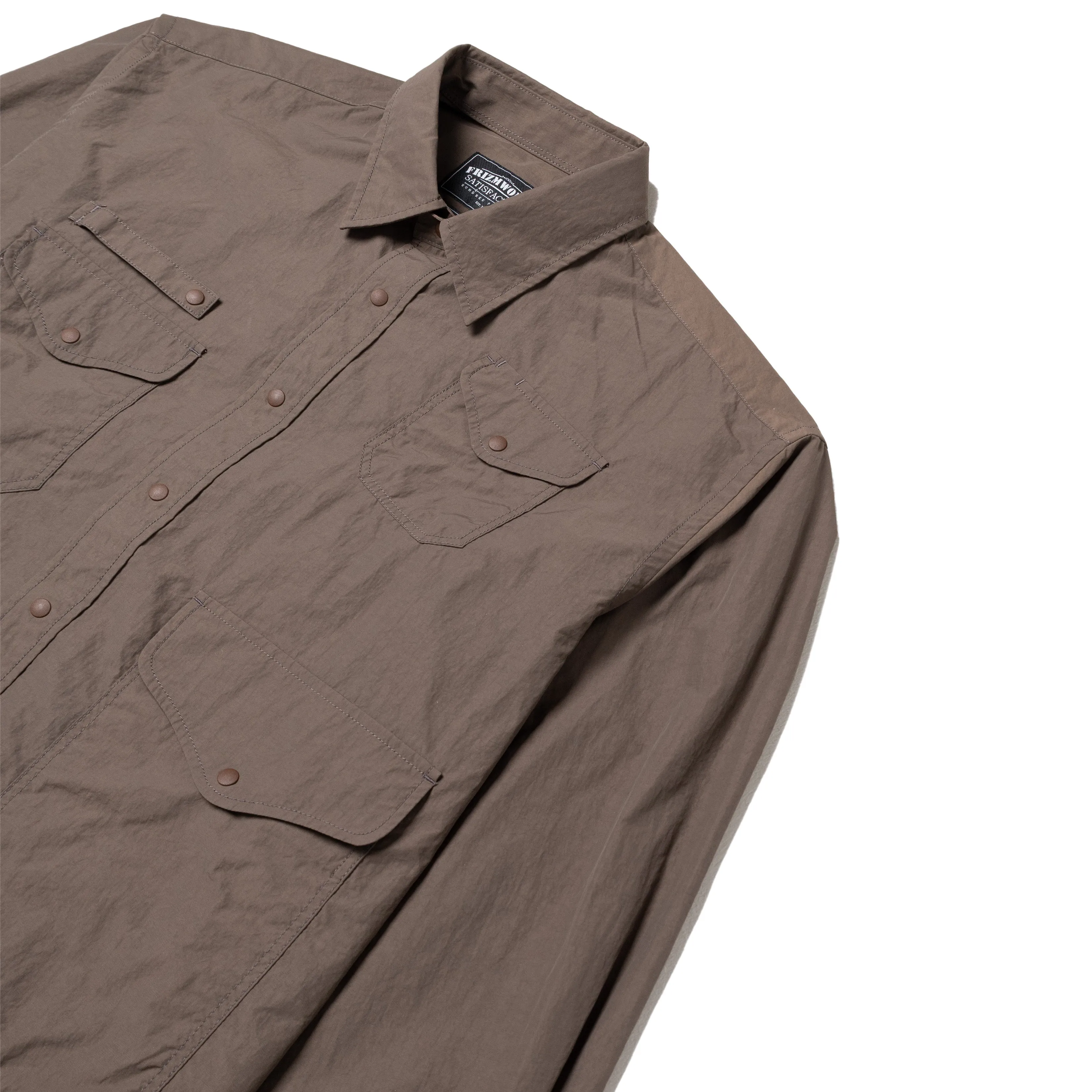 Frizmworks Nylon Utility Pocket Shirt Jacket Brown