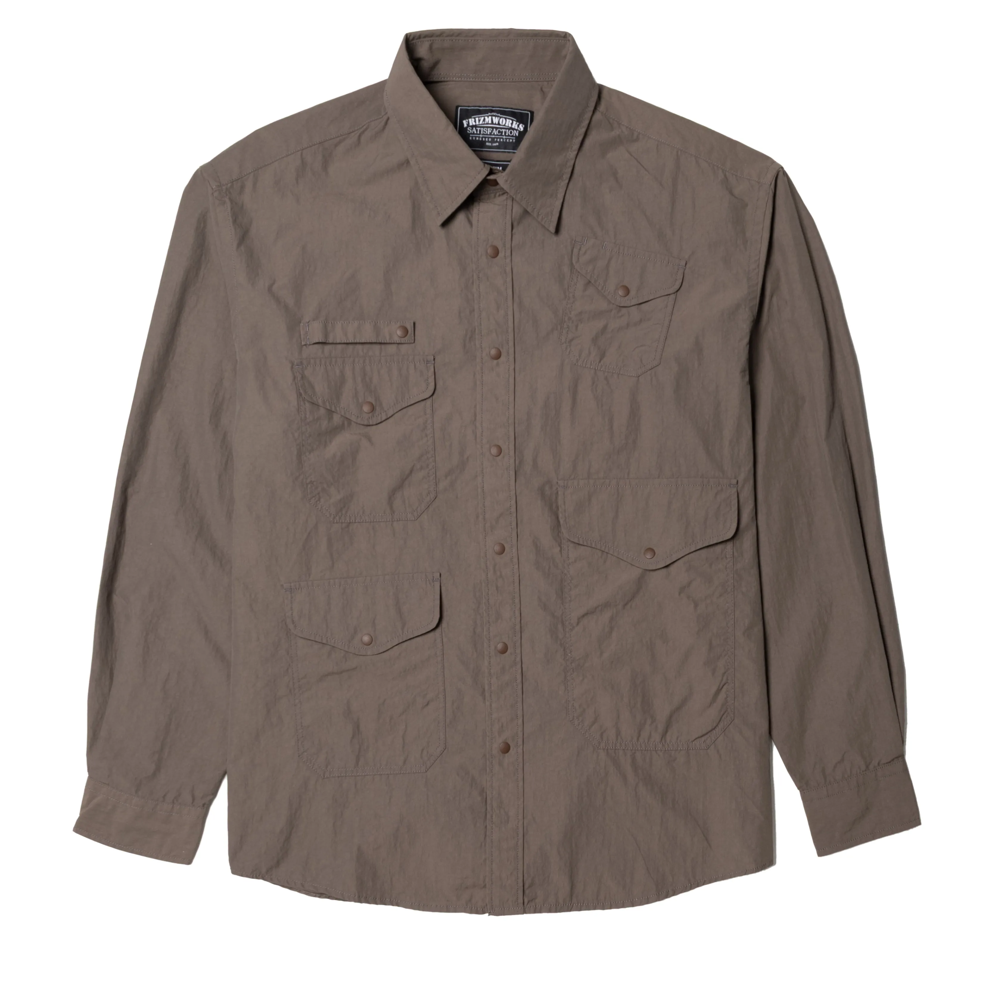 Frizmworks Nylon Utility Pocket Shirt Jacket Brown