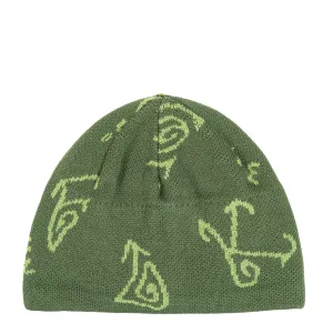 Hikerdelic Petroglyph Skull Beanie Forest Green