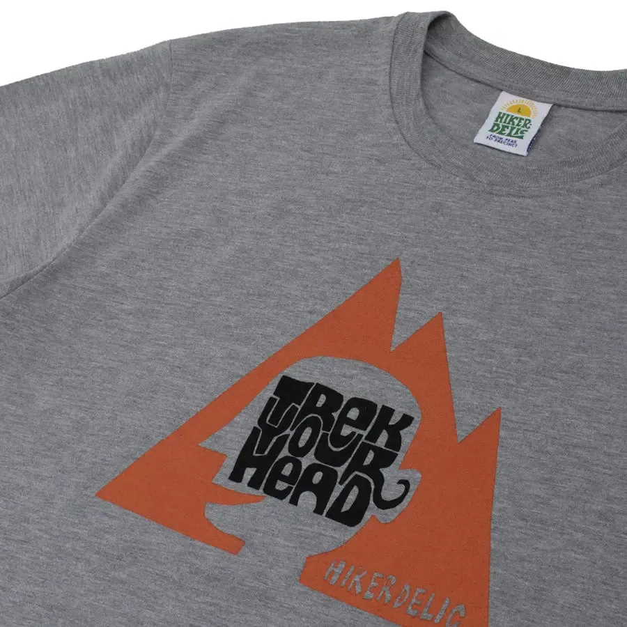 Hikerdelic Trek Your Head T-Shirt Grey Marl