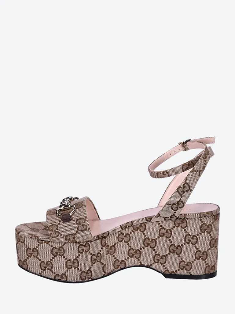 Horsebit platform sandals