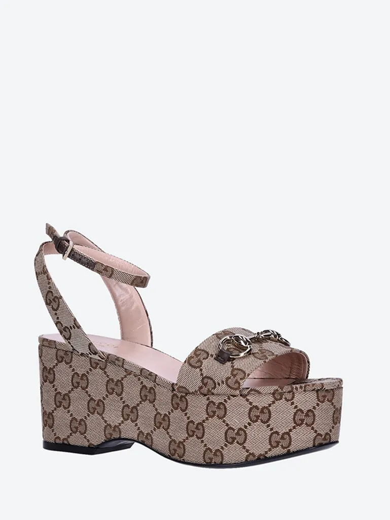Horsebit platform sandals