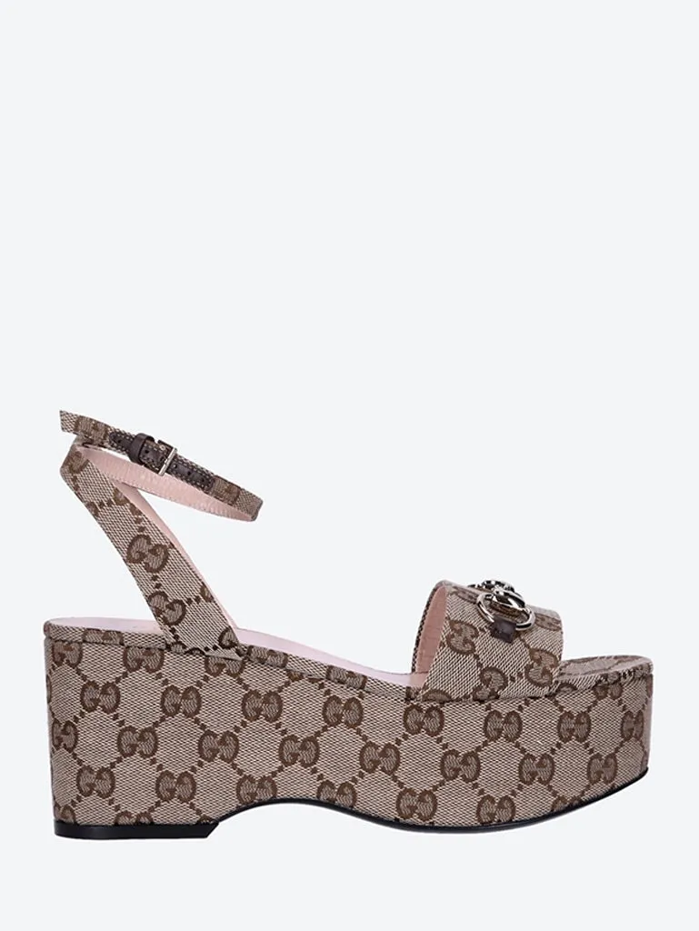 Horsebit platform sandals