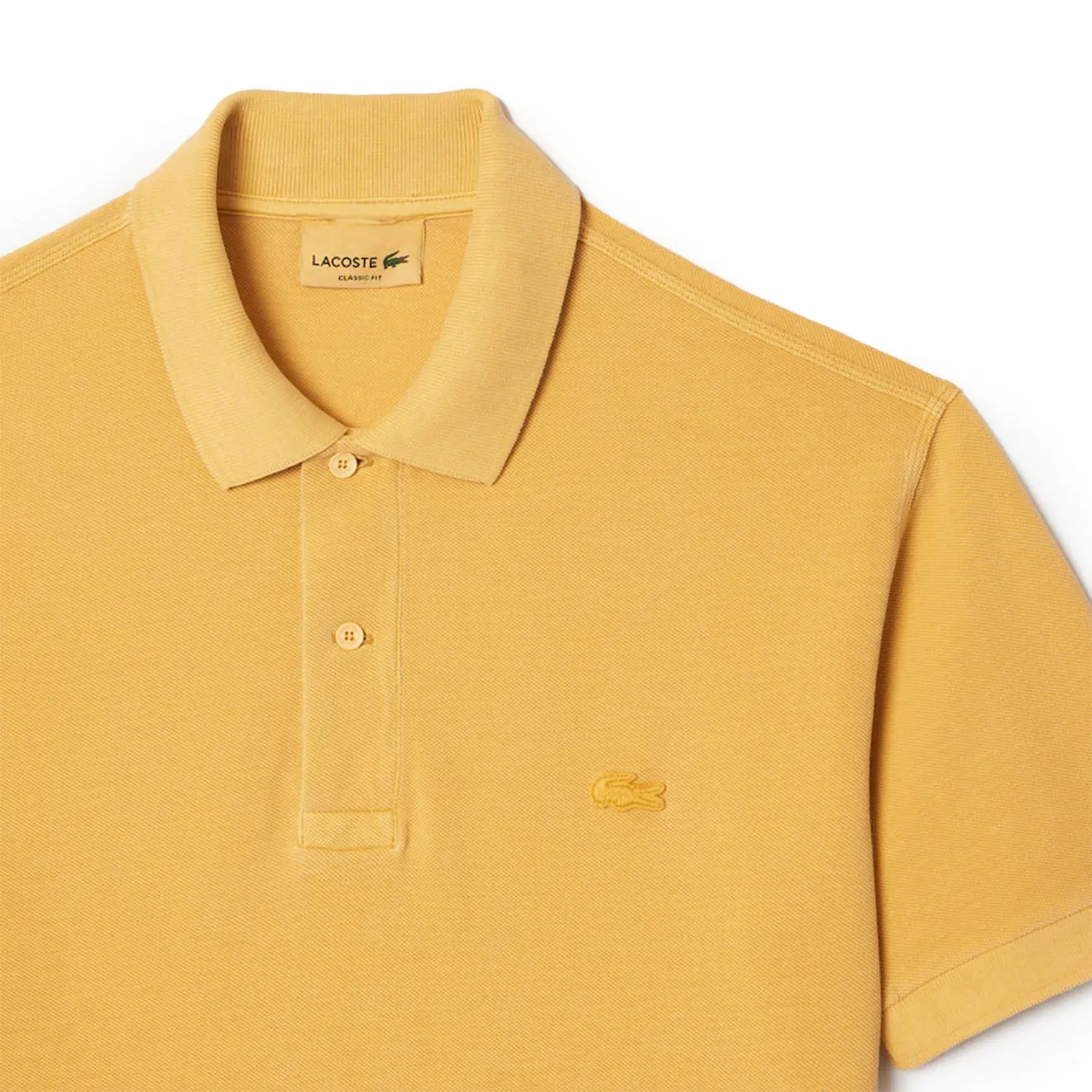 Lacoste Classic Fit Cotton Pique Polo Shirt Eco Golden Haze
