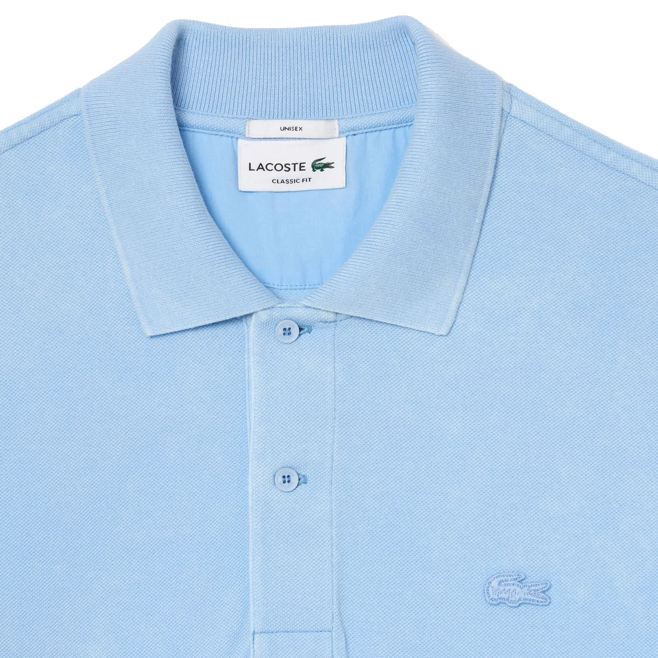Lacoste Classic Fit L.12.12 Wash Effect Polo Shirt Pale Blue