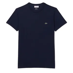 Lacoste Crew Neck Pima Cotton T-Shirt Navy Blue