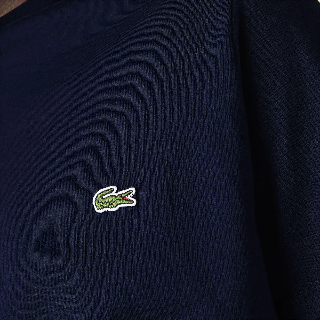 Lacoste Crew Neck Pima Cotton T-Shirt Navy Blue