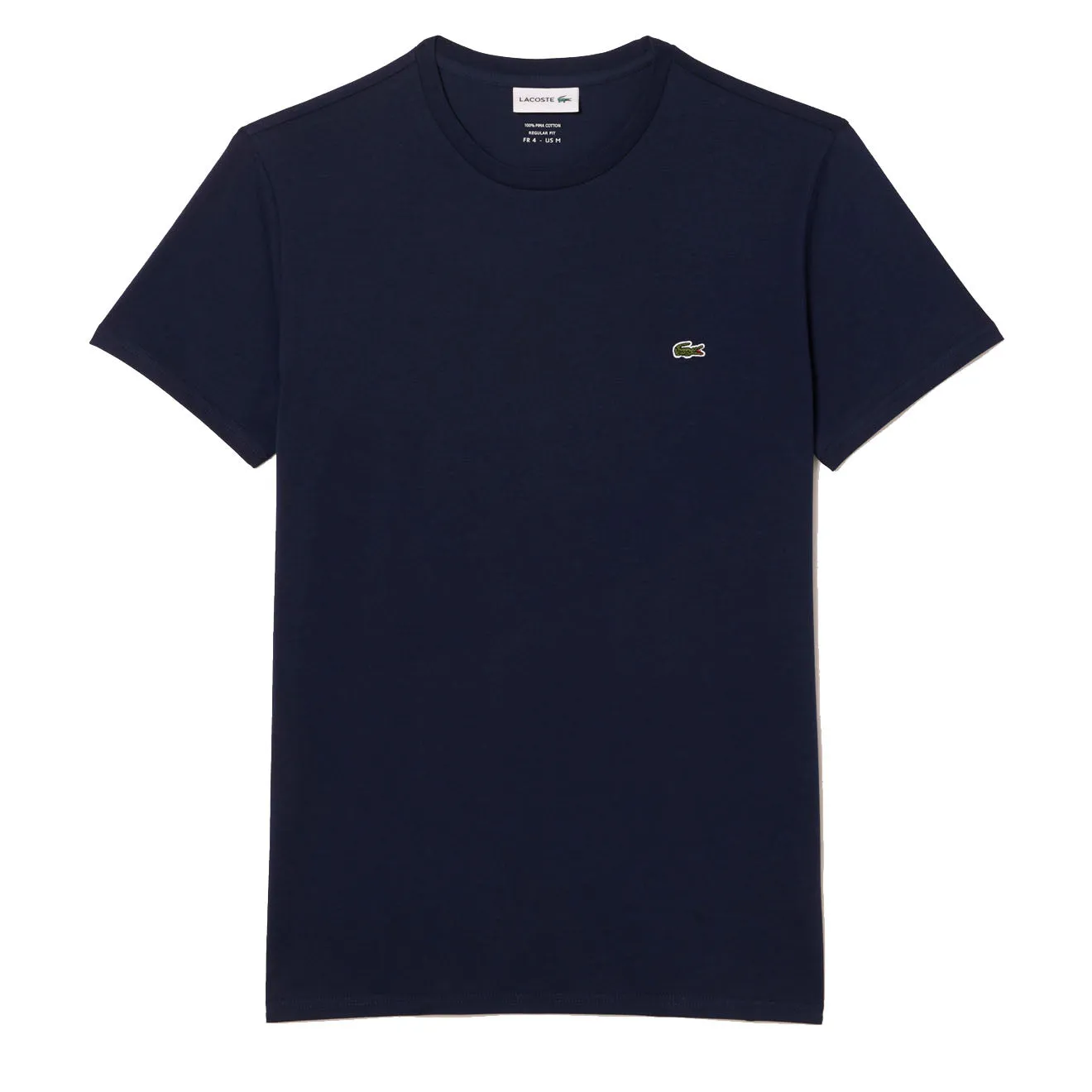 Lacoste Crew Neck Pima Cotton T-Shirt Navy Blue