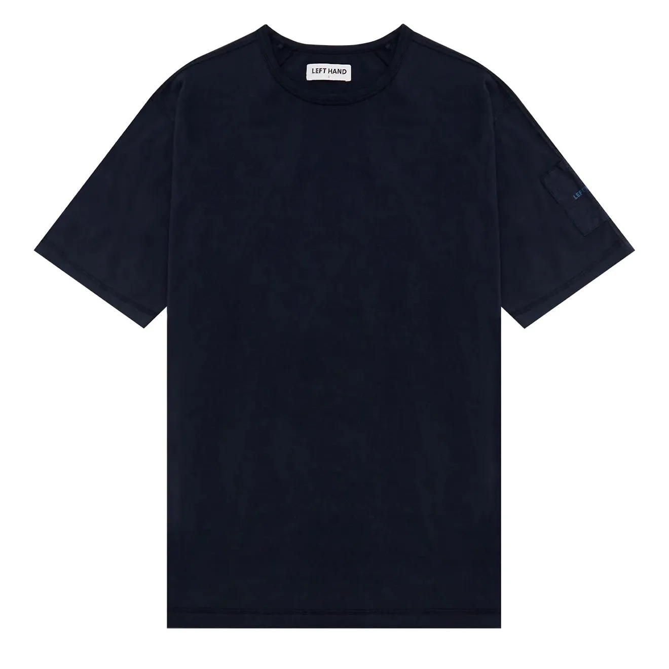 Left Hand Contrast Panel Tee Navy