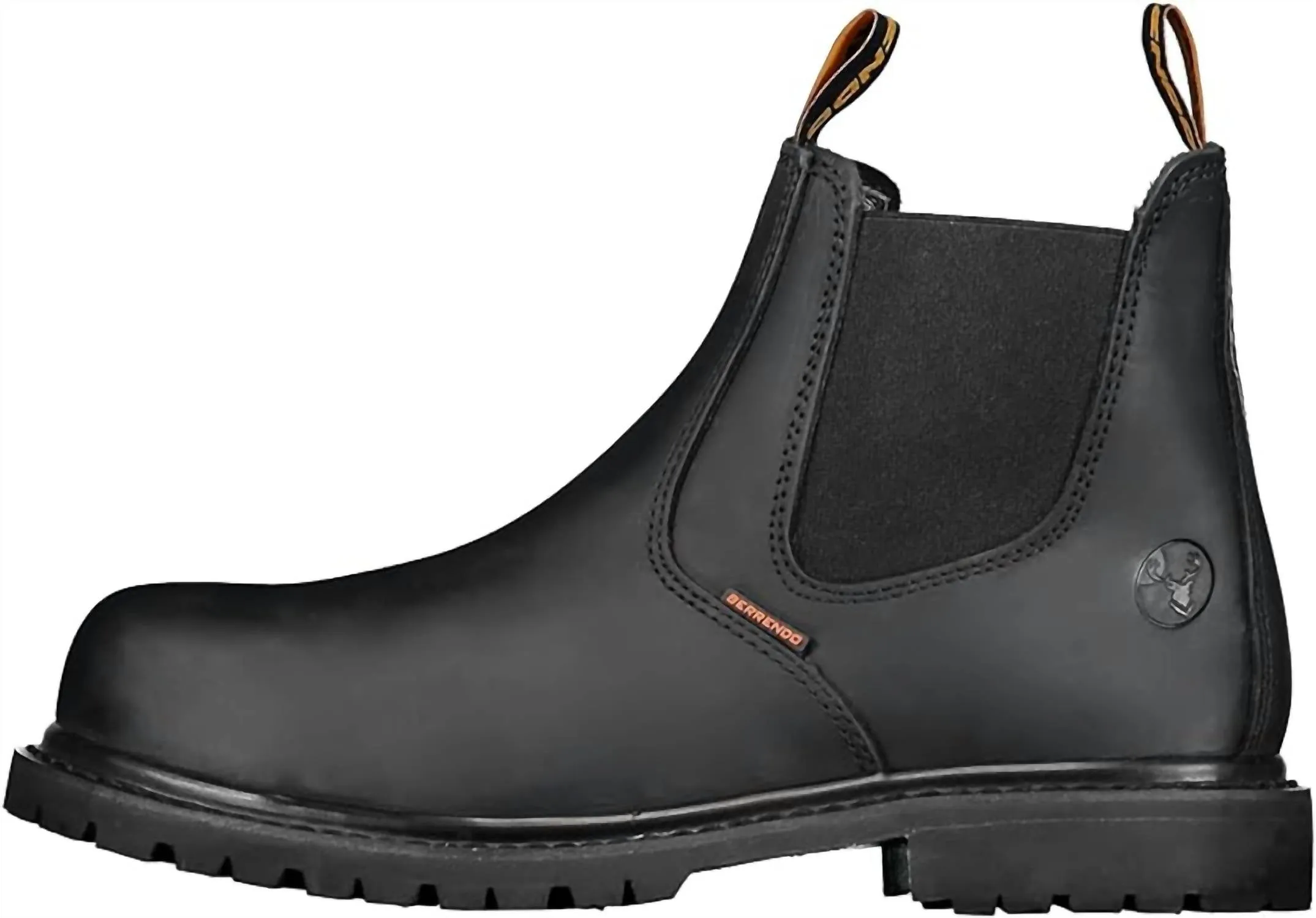 Men's Pull-On Work Boots In Black