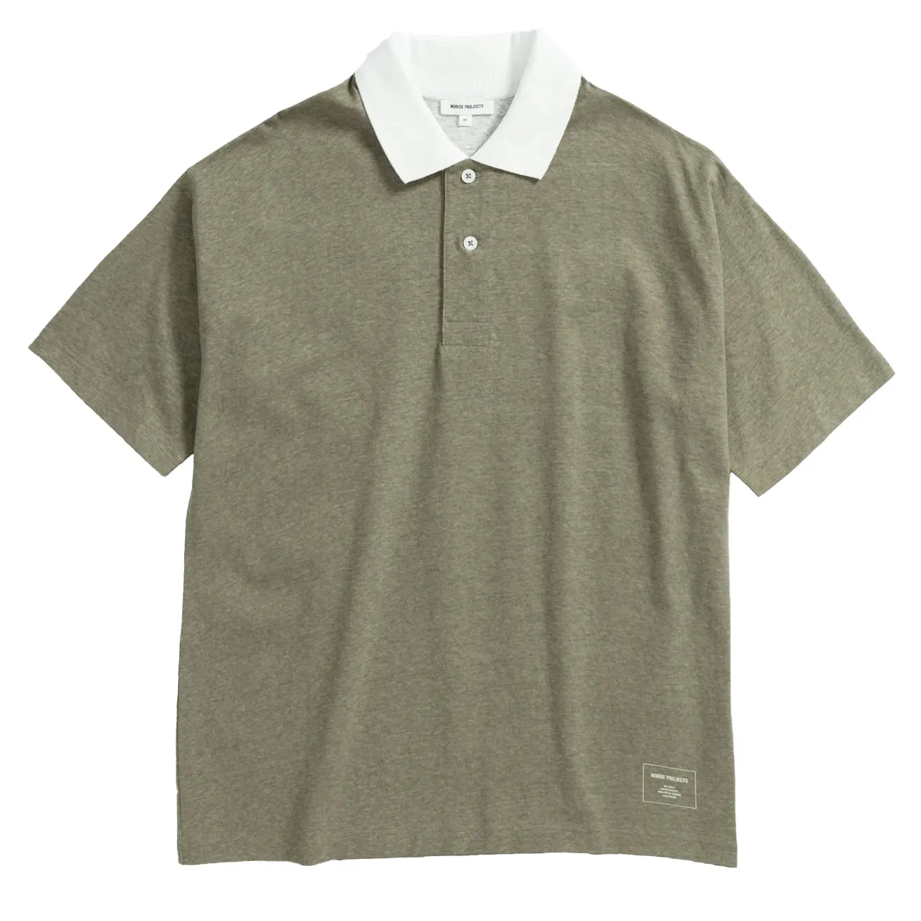 Norse Projects Espen Loose Printed S/S Polo Sediment Green
