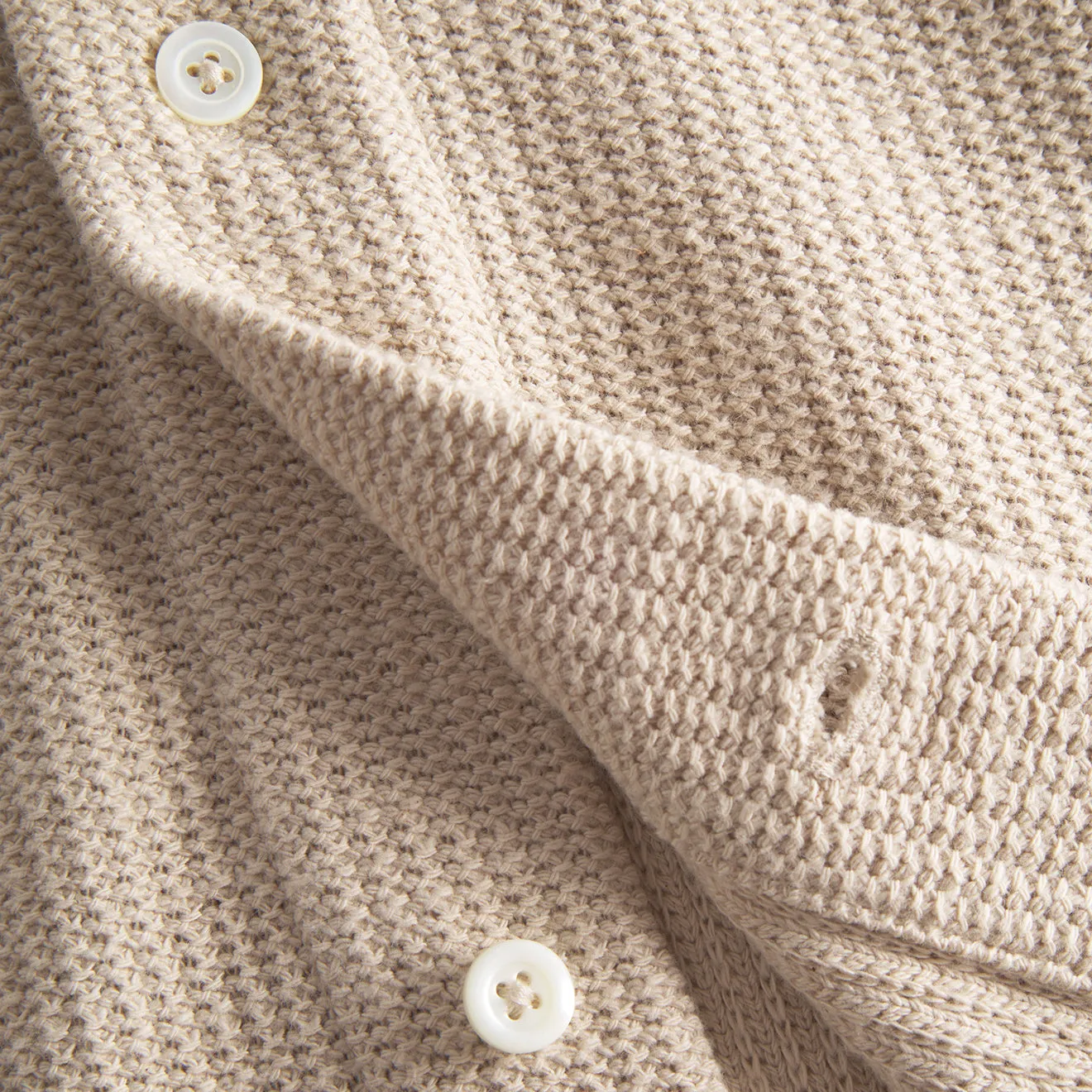 Norse Projects Gustav Crochet Jersey Shirt Oatmeal