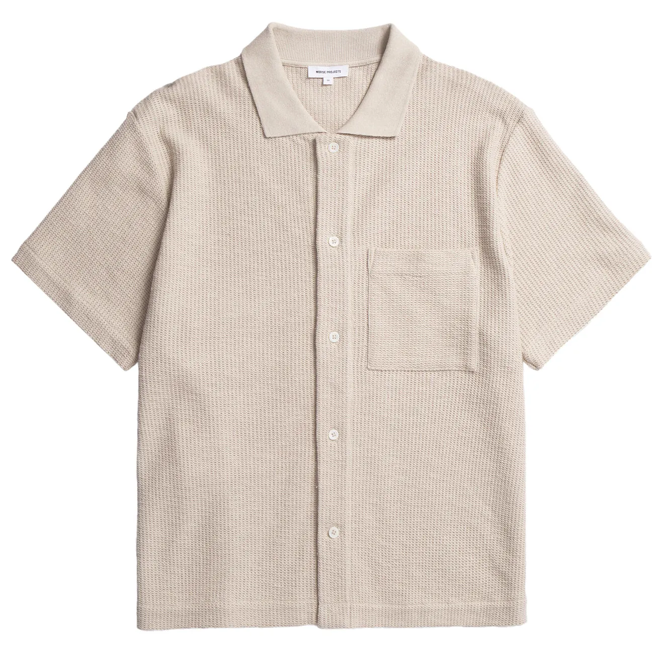 Norse Projects Gustav Crochet Jersey Shirt Oatmeal