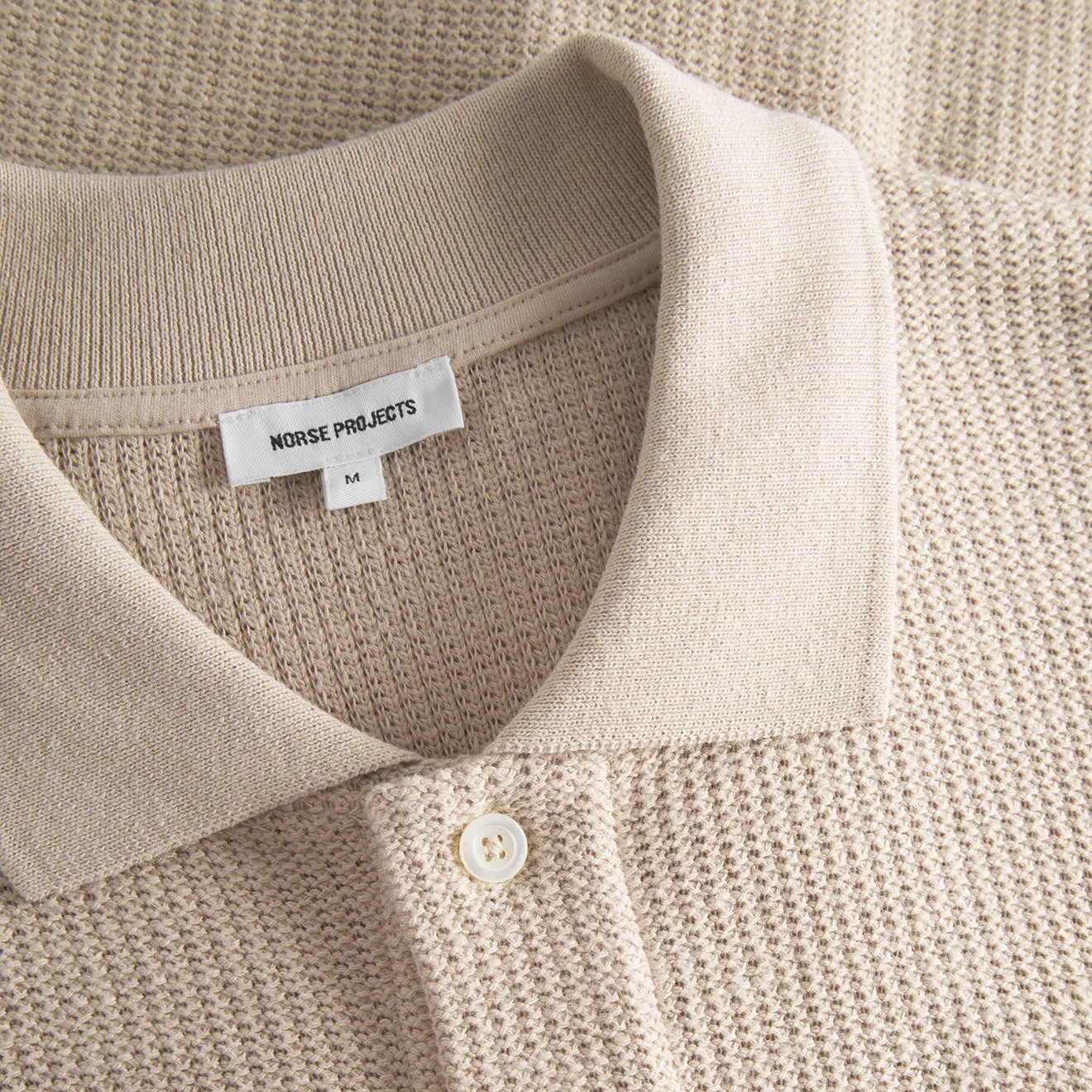 Norse Projects Gustav Crochet Jersey Shirt Oatmeal
