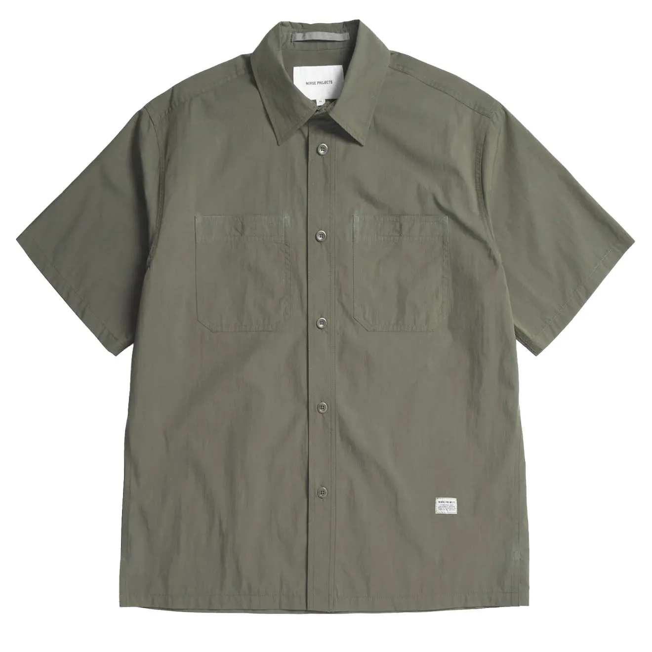 Norse Projects Ivan Tech Poplin SS Shirt Ivy Green