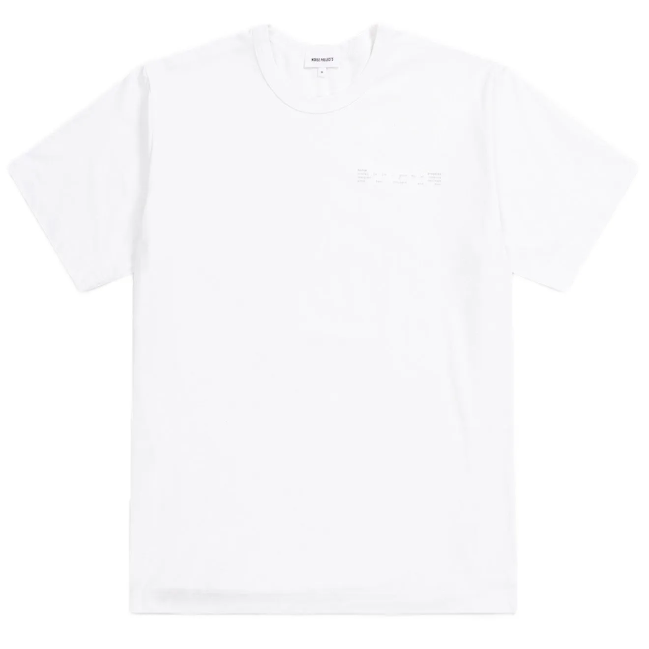 Norse Projects Joakim Reflective Print SS T-Shirt White