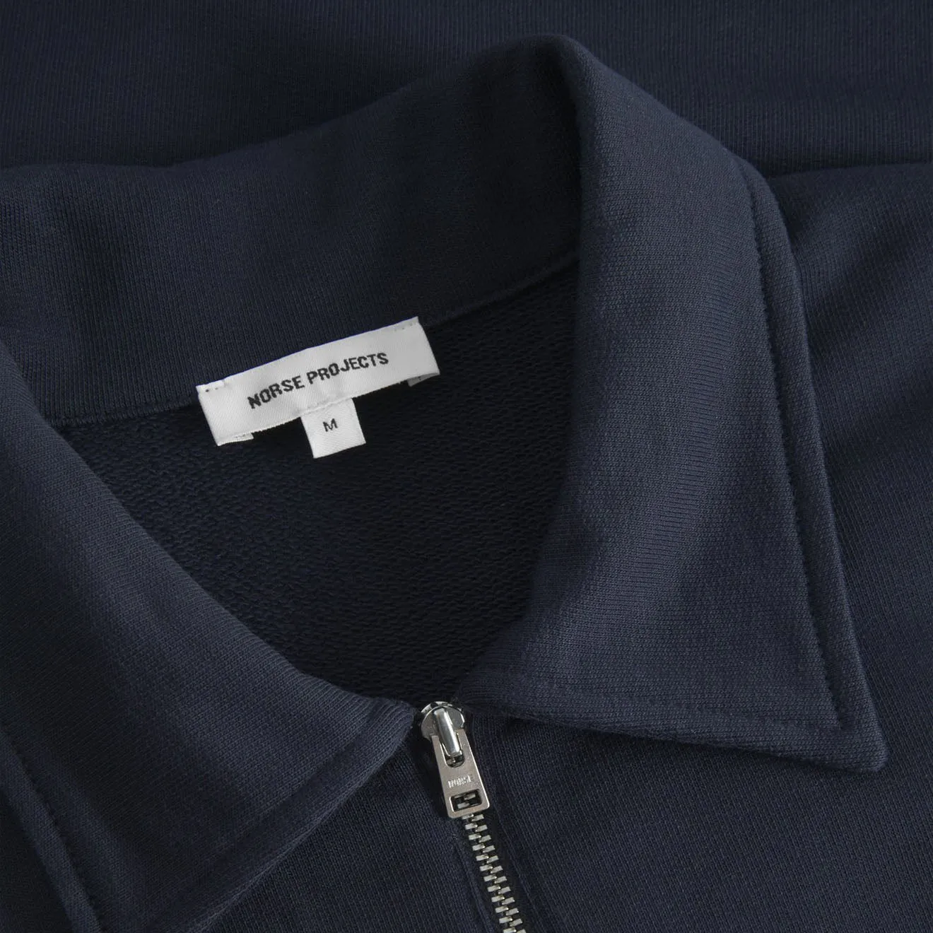Norse Projects Ketel Relaxed Organic Half Zip Dark Navy