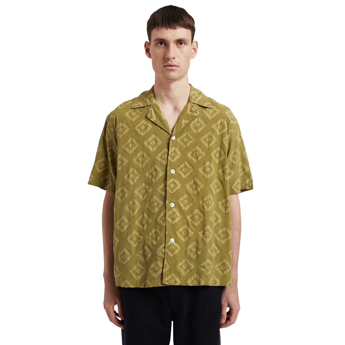 Norse Projects Mads Batik SS Shirt Moss Green