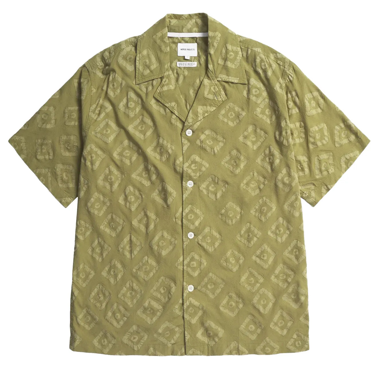 Norse Projects Mads Batik SS Shirt Moss Green