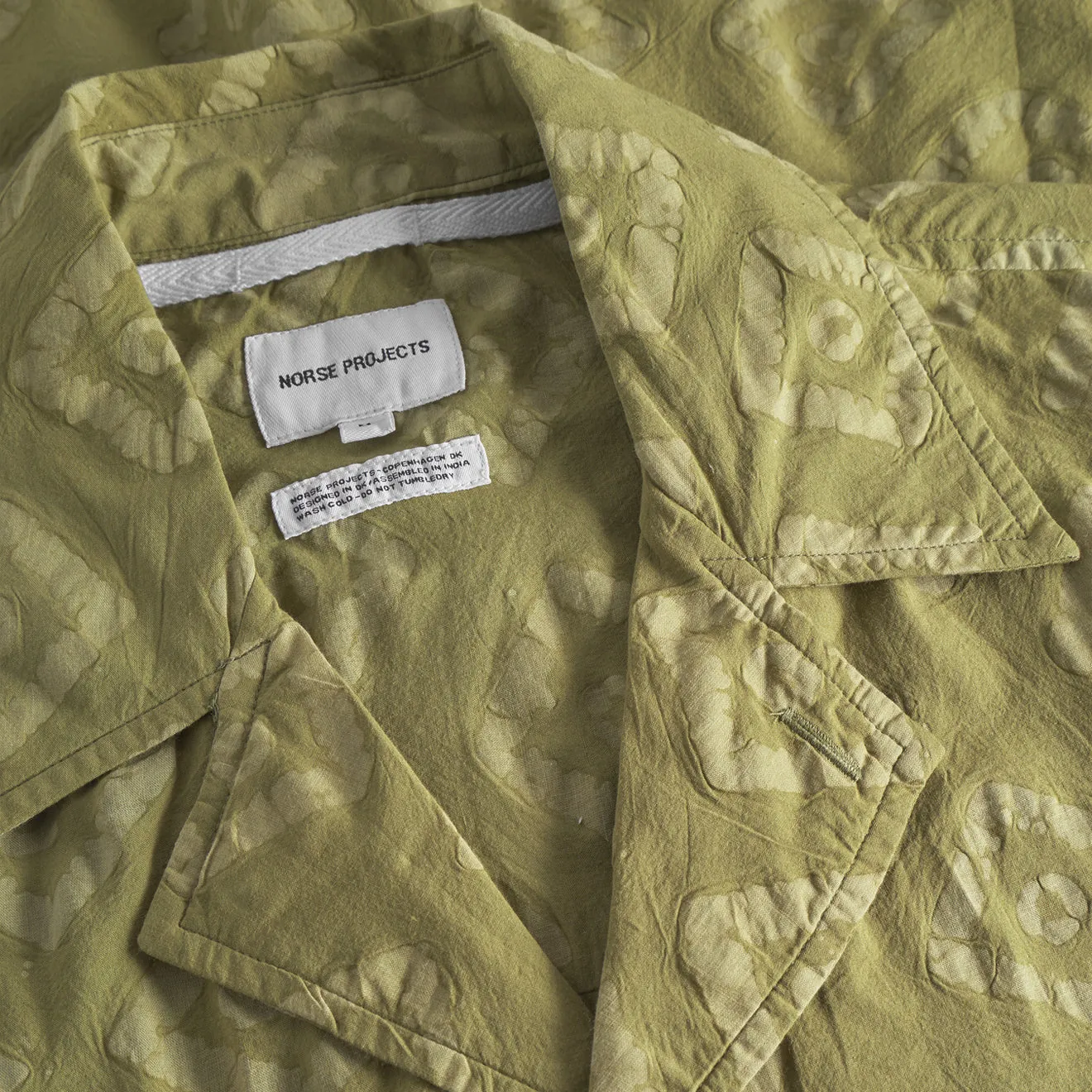Norse Projects Mads Batik SS Shirt Moss Green