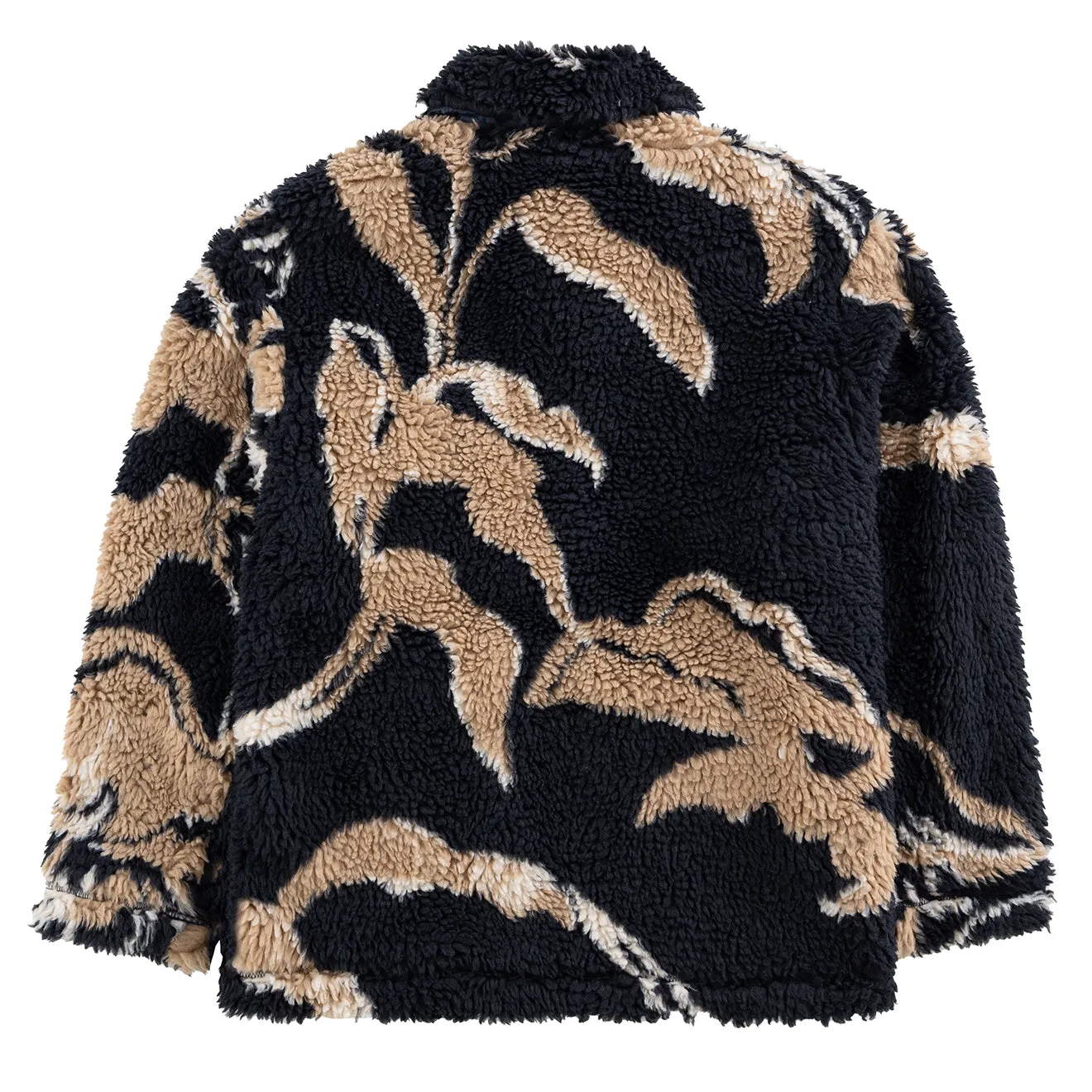 Obey Mushroom Sherpa Jacket Dark Navy Multi