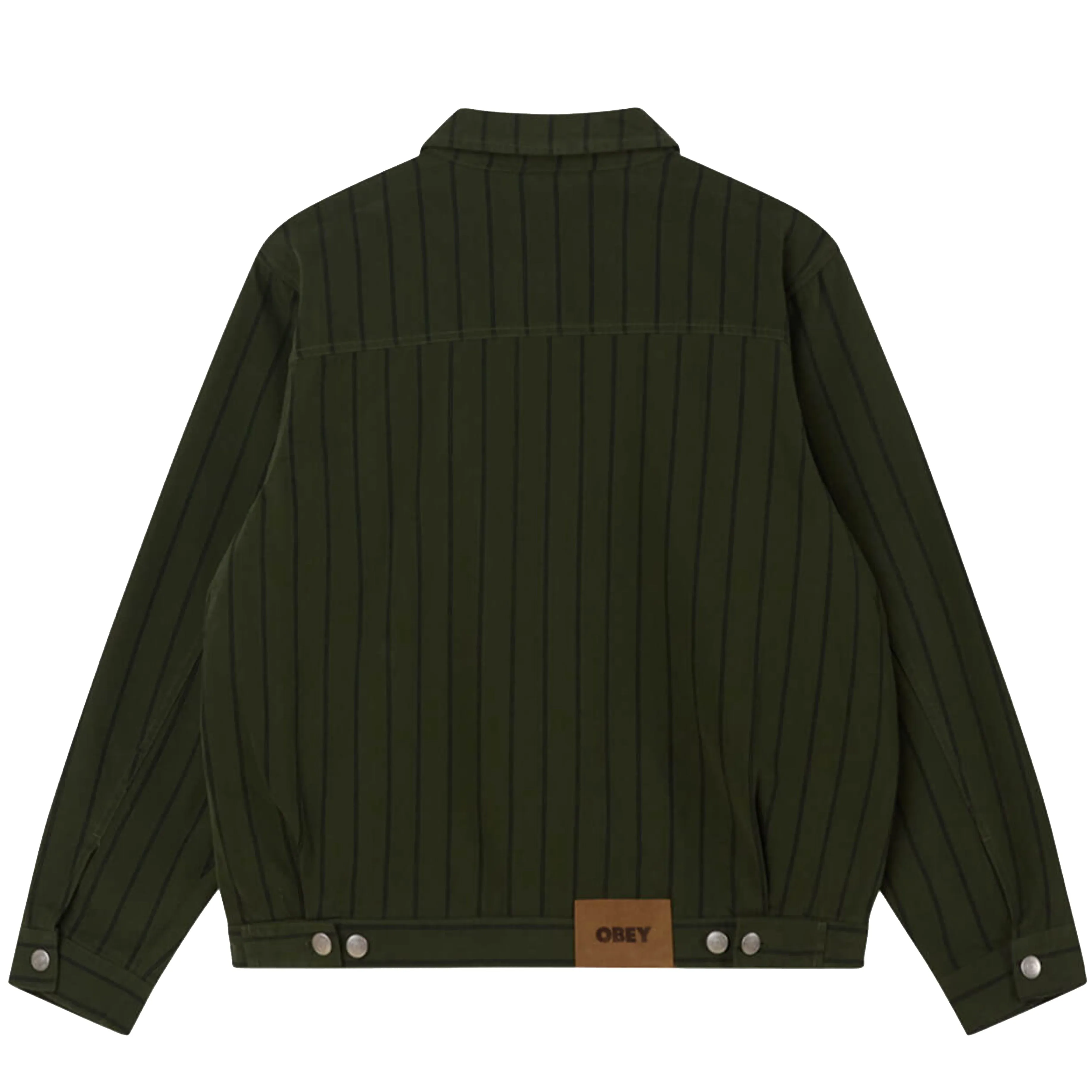 Obey Stripe Zip Up Jacket Duffle Bag Multi