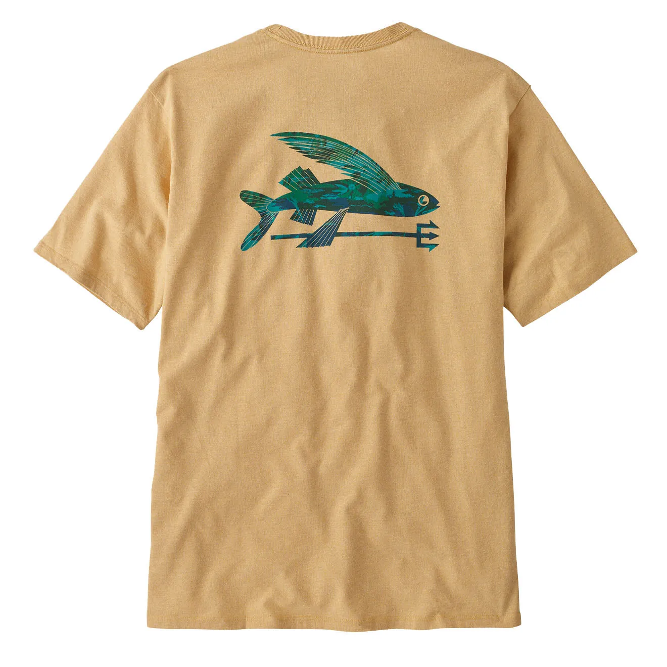 Patagonia Flying Fish Responsibili-Tee Flying Fish / Cliffs and Coves Conifer Green