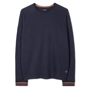 Paul Smith Artist Stripe Cuff Long-Sleeve Lounge Top Navy