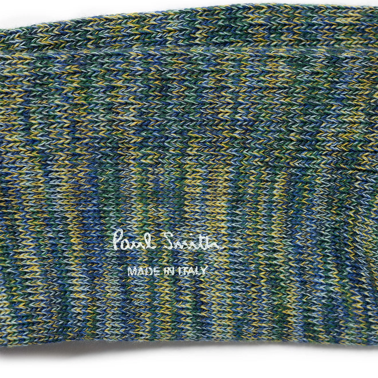 Paul Smith Chunky Marl Twist Cotton-Blend Socks Navy