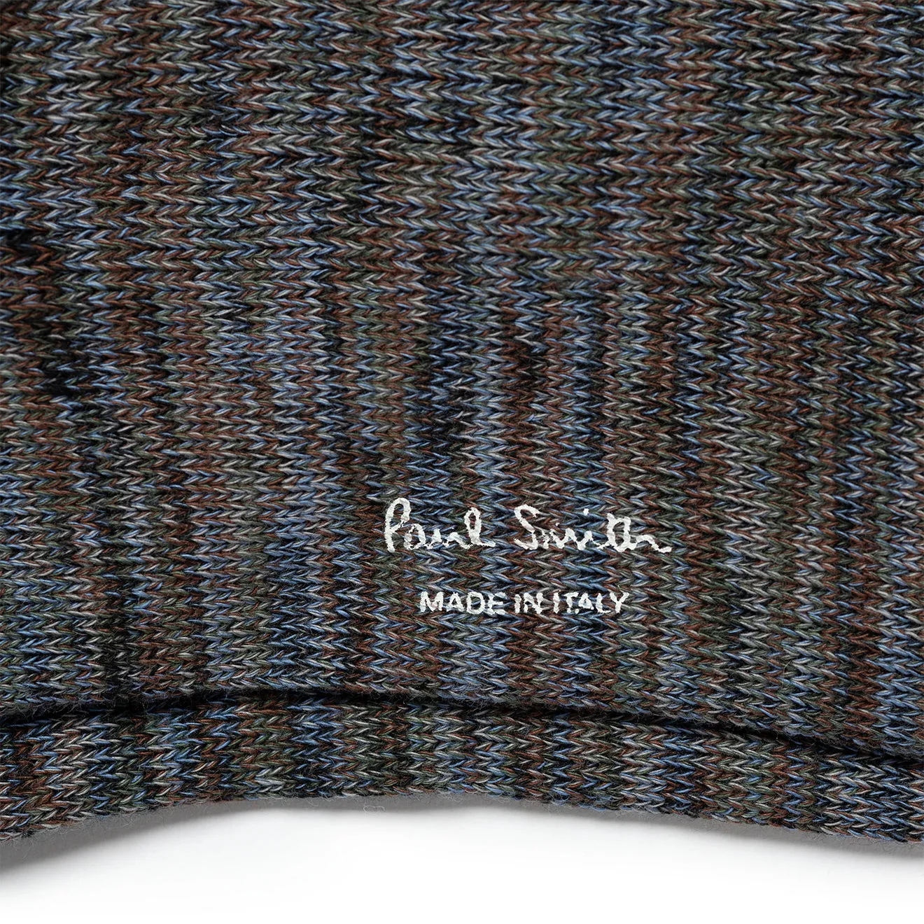 Paul Smith Chunky Marl Twist Cotton-Blend Socks Slate
