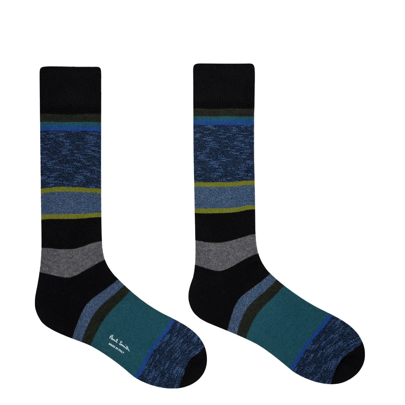 Paul Smith Colin Stripe Socks Black / Blue